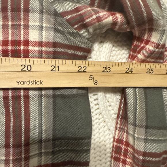 RedHead Mens medium Flannel Button Down plaid Shirt red green NWT - Picture 8 of 10